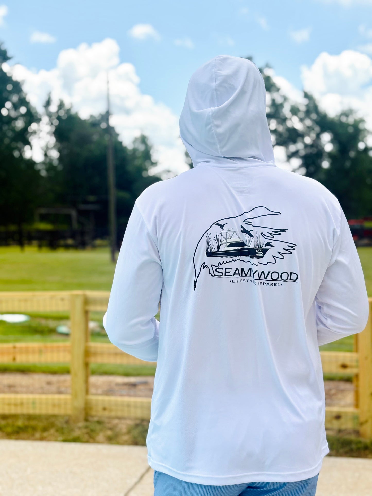 Seamywood Hooded Performance Shirt White