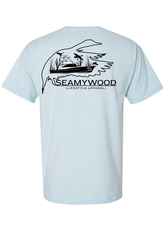 Seamywood 100% Cotton T-Shirt. Soothing Blue