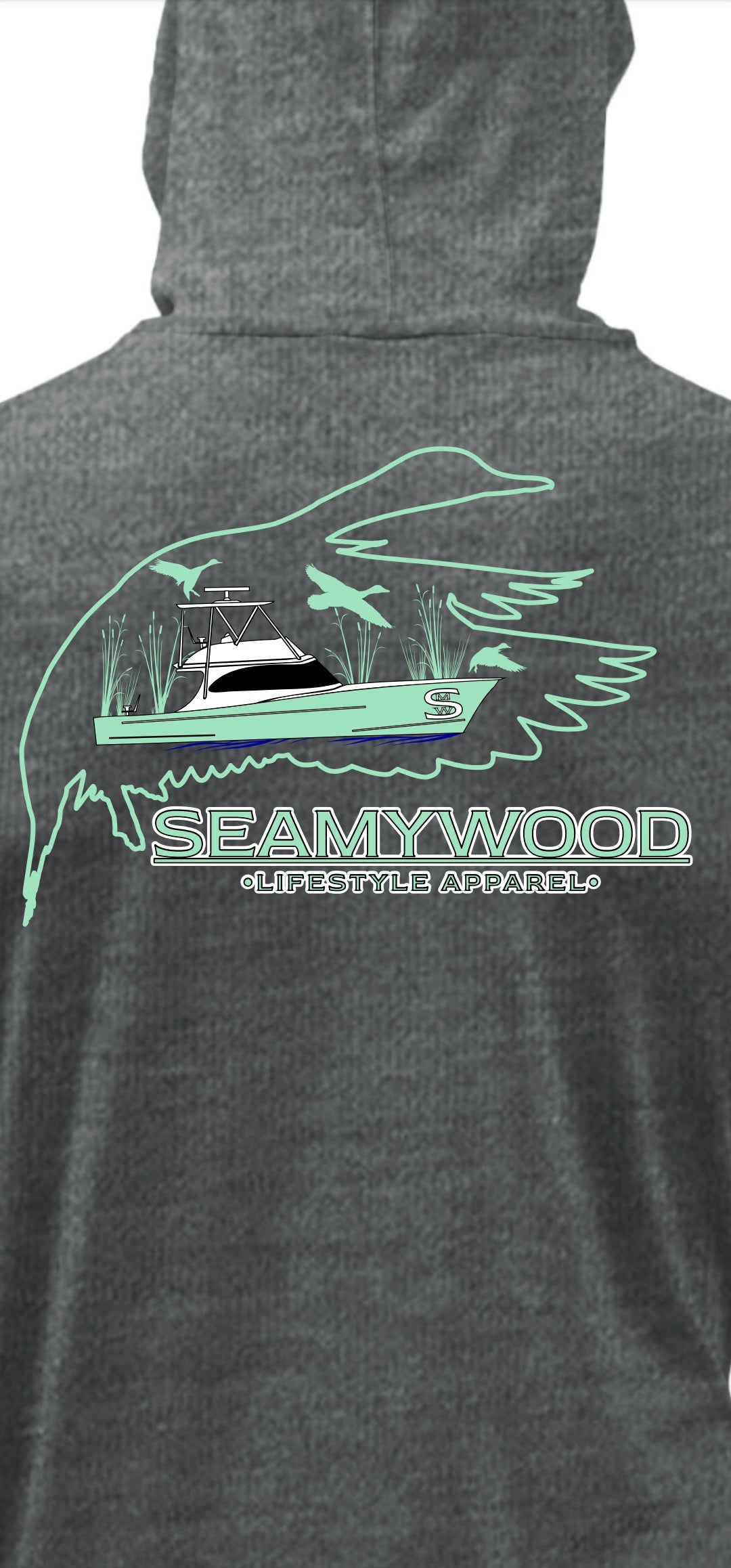 Seamywood Hooded Performance Shirt Charcoal Grey