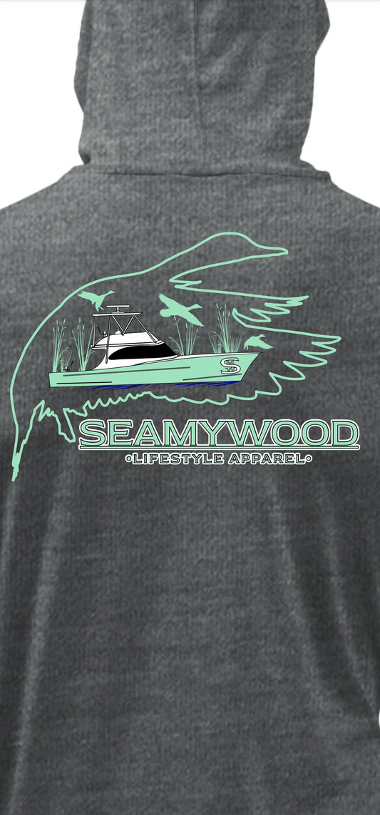 Seamywood Hooded Performance Shirt Charcoal Grey